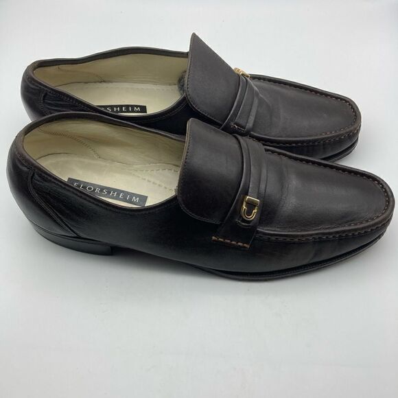 Florsheim Imperial Men’s Leather Loafers Size EU 45 US 12 Brown Color - Picture 1 of 9